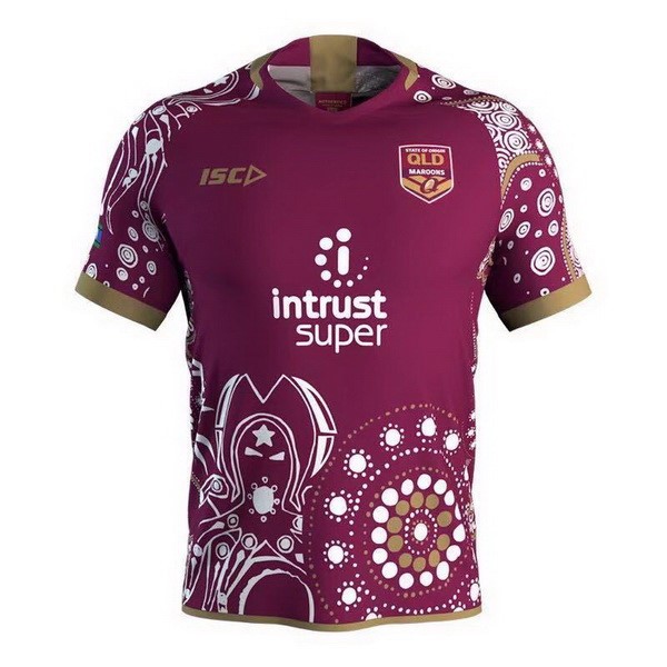 Camiseta Qld Maroons Edición Conmemorativa 2018 Rojo